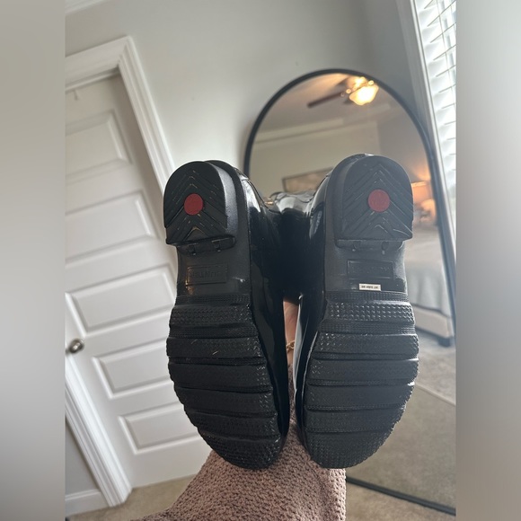 HUNTER Original Adjustable Tall Gloss Rainboot Black size 9 - Picture 2 of 5